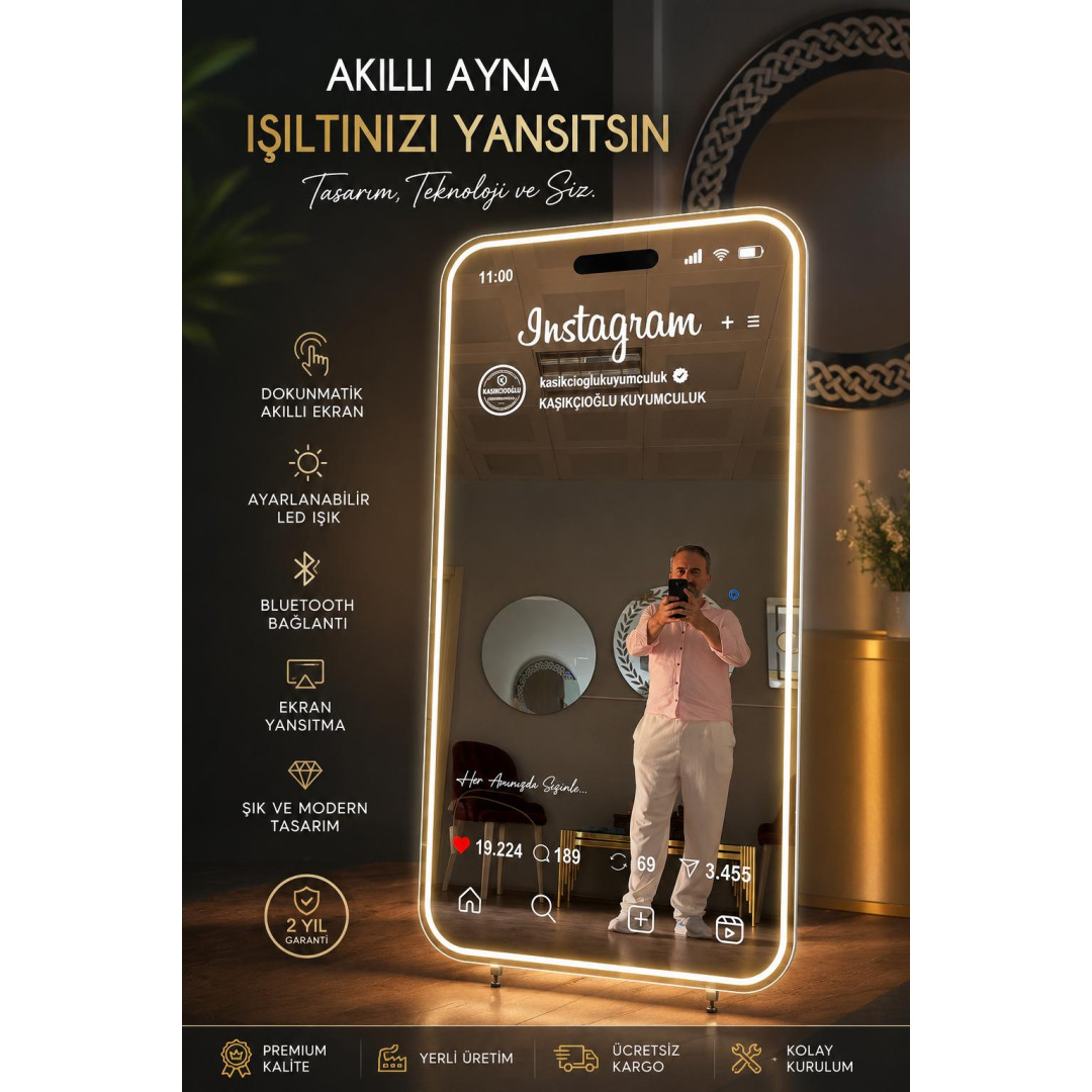Firmalara Özel Logolu ve Kokulu Instagram Akıllı Ayna